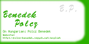 benedek polcz business card